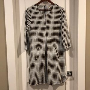 Tyler boe black and white checked dress.